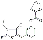 3-[(E)-(3-ETHYL-4-OXO-2-THIOXO-1,3-THIAZOLIDIN-5-YLIDENE)METHYL]PHENYL 2-FUROATE Struktur