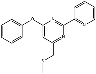 4-[(METHYLSULFANYL)METHYL]-6-PHENOXY-2-(2-PYRIDINYL)PYRIMIDINE Struktur