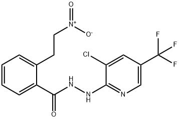 N'-[3-CHLORO-5-(TRIFLUOROMETHYL)-2-PYRIDINYL]-2-(2-NITROETHYL)BENZENECARBOHYDRAZIDE Struktur