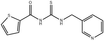 N-(((3-PYRIDYLMETHYL)AMINO)THIOXOMETHYL)-2-THIENYLFORMAMIDE Struktur