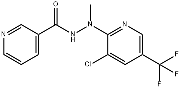 N-((3-CHLORO-5-(TRIFLUOROMETHYL)(2-PYRIDYL))METHYLAMINO)-3-PYRIDYLFORMAMIDE Struktur