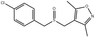 4-([(4-CHLOROBENZYL)SULFINYL]METHYL)-3,5-DIMETHYLISOXAZOLE Struktur