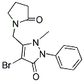 4-BROMO-2-METHYL-3-((2-OXOPYRROLIDINYL)METHYL)-1-PHENYL-3-PYRAZOLIN-5-ONE Struktur