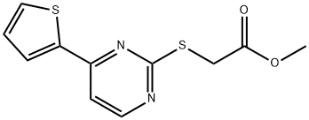 METHYL 2-([4-(2-THIENYL)-2-PYRIMIDINYL]SULFANYL)ACETATE Struktur