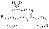 4-(3-FLUOROPHENYL)-5-(METHYLSULPHONYL)-2-(PYRIDIN-4-YL)PYRIMIDINE Struktur