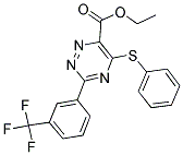 ETHYL 5-(PHENYLSULFANYL)-3-[3-(TRIFLUOROMETHYL)PHENYL]-1,2,4-TRIAZINE-6-CARBOXYLATE Struktur