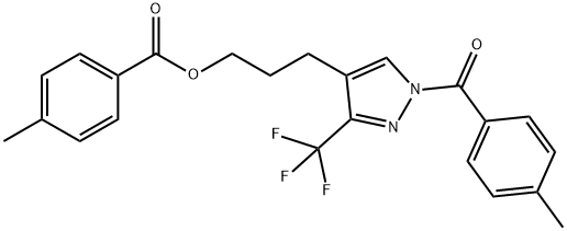 3-[1-(4-METHYLBENZOYL)-3-(TRIFLUOROMETHYL)-1H-PYRAZOL-4-YL]PROPYL 4-METHYLBENZENECARBOXYLATE Struktur