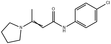 N-(4-CHLOROPHENYL)-3-(1-PYRROLIDINYL)-2-BUTENAMIDE Struktur