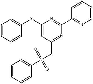 4-(PHENYLSULFANYL)-6-[(PHENYLSULFONYL)METHYL]-2-(2-PYRIDINYL)PYRIMIDINE Struktur