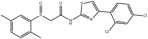 N-[4-(2,4-DICHLOROPHENYL)-1,3-THIAZOL-2-YL]-2-[(2,5-DIMETHYLPHENYL)SULFINYL]ACETAMIDE Struktur