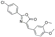 (4E)-2-(4-CHLOROPHENYL)-4-(3,4-DIMETHOXYBENZYLIDENE)-1,3-OXAZOL-5(4H)-ONE Struktur