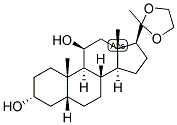 5-BETA-PREGNAN-3-ALPHA, 11-BETA, -DIOL-20-ONE ETHYLENEKETAL Struktur