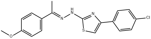 1-(4-METHOXYPHENYL)-1-ETHANONE N-[4-(4-CHLOROPHENYL)-1,3-THIAZOL-2-YL]HYDRAZONE Struktur