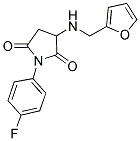 1-(4-FLUOROPHENYL)-3-[(2-FURYLMETHYL)AMINO]PYRROLIDINE-2,5-DIONE Struktur