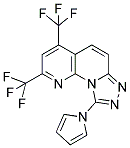 9-(1H-PYRROL-1-YL)-2,4-BIS(TRIFLUOROMETHYL)[1,2,4]TRIAZOLO[4,3-A][1,8]NAPHTHYRIDINE Struktur