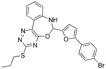 6-[5-(4-BROMOPHENYL)-2-FURYL]-3-(PROPYLTHIO)-6,7-DIHYDRO[1,2,4]TRIAZINO[5,6-D][3,1]BENZOXAZEPINE Struktur