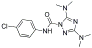 N-(4-CHLOROPHENYL)-3,5-BIS(DIMETHYLAMINO)-1H-1,2,4-TRIAZOLE-1-CARBOXAMIDE Struktur