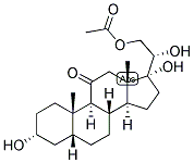 5-BETA-PREGNAN-3-ALPHA, 17,20-ALPHA, 21-TETROL-11-ONE 21-ACETATE Struktur