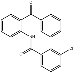 N-(2-BENZOYLPHENYL)-3-CHLOROBENZENECARBOXAMIDE Struktur