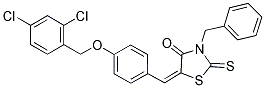 3-BENZYL-5-((4-[(2,4-DICHLOROBENZYL)OXY]PHENYL)METHYLENE)-2-THIOXO-1,3-THIAZOLAN-4-ONE Struktur