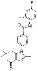 N-(2,4-DIFLUOROPHENYL)(4-(2,6,6-TRIMETHYL-4-OXO(5,6,7-TRIHYDROINDOLYL))PHENYL)FORMAMIDE Struktur