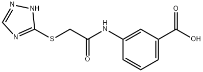 3-[2-(2 H-[1,2,4]TRIAZOL-3-YLSULFANYL)-ACETYLAMINO]-BENZOIC ACID Struktur