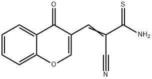 (E)-2-CYANO-3-(4-OXO-4H-CHROMEN-3-YL)-2-PROPENETHIOAMIDE Struktur