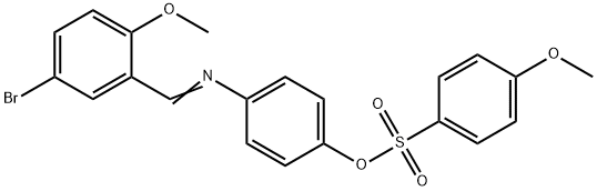 4-([(5-BROMO-2-METHOXYPHENYL)METHYLENE]AMINO)PHENYL 4-METHOXYBENZENESULFONATE Struktur