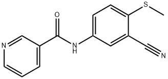 N-[3-CYANO-4-(METHYLSULFANYL)PHENYL]NICOTINAMIDE Struktur