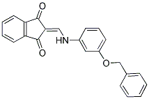 2-(((3-(PHENYLMETHOXY)PHENYL)AMINO)METHYLENE)INDANE-1,3-DIONE Struktur