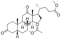 5-BETA-CHOLANIC ACID-12-ALPHA-OL-3,7-DIONE ACETATE METHYL ESTER Struktur