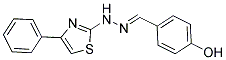 4-HYDROXYBENZALDEHYDE (4-PHENYL-1,3-THIAZOL-2-YL)HYDRAZONE Struktur