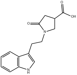 1-[2-(1 H-INDOL-3-YL)-ETHYL]-5-OXO-PYRROLIDINE-3-CARBOXYLIC ACID Struktur