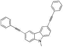 9-METHYL-3,6-BIS(PHENYLETHYNYL)-9H-CARBAZOLE Struktur