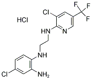 1-(2-AMINO-4-CHLOROPHENYLAMINO)-2-[3-CHLORO-5-(TRIFLUOROMETHYL)PYRID-2-YLAMINO]ETHANE HCL Struktur