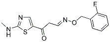 3-[2-(METHYLAMINO)-1,3-THIAZOL-5-YL]-3-OXOPROPANAL O-(2-FLUOROBENZYL)OXIME Struktur