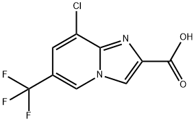 8-Chloro-6-(trifluoromethyl)imidazo-[1,2-a]pyridine-2-carboxylic acid Struktur