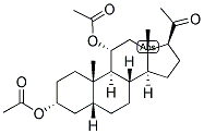 5-BETA-PREGNAN-3-ALPHA, 11-ALPHA-DIOL-20-ONE DIACETATE Struktur