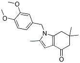 1-((3,4-DIMETHOXYPHENYL)METHYL)-2,6,6-TRIMETHYL-5,6,7-TRIHYDROINDOL-4-ONE Struktur