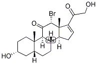 16,(5-BETA)-PREGNEN-12-ALPHA-BROMO-3-ALPHA, 21-DIOL-11,20-DIONE Struktur