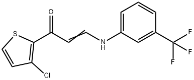 1-(3-CHLORO-2-THIENYL)-3-[3-(TRIFLUOROMETHYL)ANILINO]-2-PROPEN-1-ONE Struktur