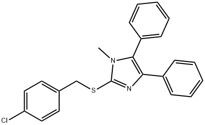 2-[(4-CHLOROBENZYL)SULFANYL]-1-METHYL-4,5-DIPHENYL-1H-IMIDAZOLE Struktur