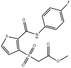 METHYL 2-((2-[(4-FLUOROANILINO)CARBONYL]-3-THIENYL)SULFONYL)ACETATE Struktur