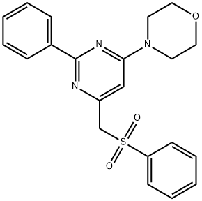 (6-MORPHOLINO-2-PHENYL-4-PYRIMIDINYL)METHYL PHENYL SULFONE Struktur