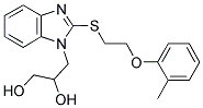 3-(2-([2-(2-METHYLPHENOXY)ETHYL]THIO)-1H-BENZIMIDAZOL-1-YL)PROPANE-1,2-DIOL Struktur