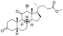 5-BETA-CHOLANIC ACID-12-ALPHA-BROMO-3,11-DIONE METHYL ESTER Struktur