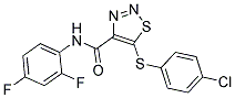 5-[(4-CHLOROPHENYL)SULFANYL]-N-(2,4-DIFLUOROPHENYL)-1,2,3-THIADIAZOLE-4-CARBOXAMIDE Struktur