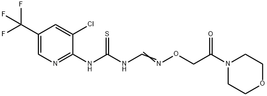 N-[3-CHLORO-5-(TRIFLUOROMETHYL)-2-PYRIDINYL]-N'-([(2-MORPHOLINO-2-OXOETHOXY)AMINO]METHYLENE)THIOUREA Struktur