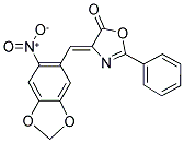 4-((6-NITROBENZO[D]1,3-DIOXOLEN-5-YL)METHYLENE)-2-PHENYL-1,3-OXAZOLIN-5-ONE Struktur