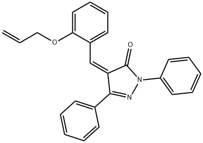 4-([2-(ALLYLOXY)PHENYL]METHYLENE)-2,5-DIPHENYL-2,4-DIHYDRO-3H-PYRAZOL-3-ONE Struktur